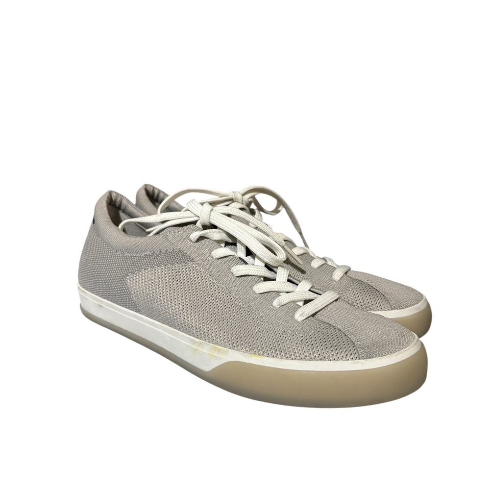 Rothys Shoes Womens 9 The Lace Up Sneakers Gray Knit Lace Up Low Top Comfort